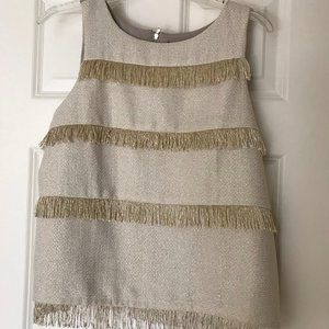 Anthropolgie Fringed Top  Sz L